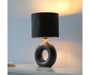 JUST LIGHT. GmbH JUST LIGHT. Lampada da tavolo Carara, base in ceramica, nero JUST LIGHT. GmbH