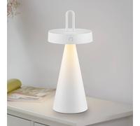 JUST LIGHT. GmbH JUST LIGHT. Lampada da tavolo LED Alwa ricaricabile, bianco, ferro, IP44 JUST LIGHT. GmbH