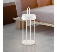 JUST LIGHT. GmbH JUST LIGHT. Lampada da tavolo LED Anselm ricaricabile, bianca, 28 cm, in JUST LIGHT. GmbH