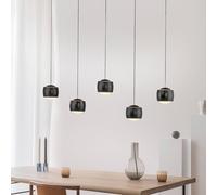 JUST LIGHT. GmbH JUST LIGHT. Lampada LED a sospensione Ballini, nera, a 5 luci, con interruttore JUST LIGHT. GmbH