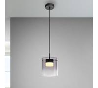 JUST LIGHT. GmbH JUST LIGHT. Lampada LED a sospensione Elio, vetro fumé, a 1 luce, nero JUST LIGHT. GmbH