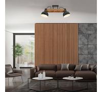 JUST LIGHT. GmbH JUST LIGHT. Plafoniera Cup 2.0, a 2 luci, nero, metallo JUST LIGHT. GmbH