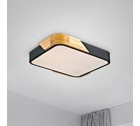 JUST LIGHT. GmbH JUST LIGHT. Plafoniera Bila LED, nera, 32x32 cm, legno JUST LIGHT. GmbH