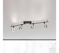JUST LIGHT. GmbH JUST LIGHT. plafoniera LED LOLAsmart Bileda, a 4 luci, nera JUST LIGHT. GmbH