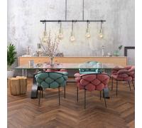 JUST LIGHT. GmbH Lampada a sospensione Tamara, 5 luci, ottone/nero JUST LIGHT. GmbH