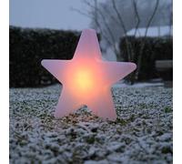 JUST LIGHT. GmbH Lampada decorativa a LED ricaricabile Star, H 39,5 cm, IP44, bianca, RGBW JUST LIGHT. GmbH
