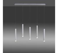 JUST LIGHT. GmbH Lampada LED a sospensione Bruno, 5 luci, alluminio JUST LIGHT. GmbH