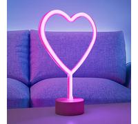 JUST LIGHT. GmbH Lampada LED da tavolo Neon Herz, a batteria JUST LIGHT. GmbH