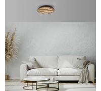 JUST LIGHT. GmbH Plafoniera LED Acustica, Ø 38 cm, legno naturale, metallo JUST LIGHT. GmbH