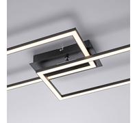 JUST LIGHT. GmbH Plafoniera LED Iven, dim, nero, 54x31cm JUST LIGHT. GmbH