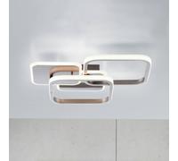 JUST LIGHT. Plafoniera LED Sevent, angolare, 3.000 K, acciaio JUST LIGHT.