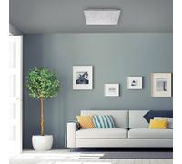 JUST LIGHT. Plafoniera LED Sparkle CCT dim acciaio 45x45cm JUST LIGHT.