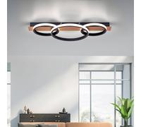 JUST LIGHT. GmbH Plafoniera LED Trooper, decoro legno, 3 luci JUST LIGHT. GmbH
