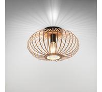 JUST LIGHT. GmbH Plafoniera Racoon in legno, montanti sottili, Ø 40cm JUST LIGHT. GmbH