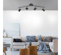 JUST LIGHT. Spot da soffitto Tarik LED GU10 4 luci antracite JUST LIGHT.