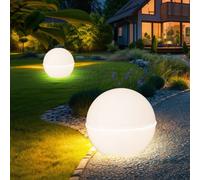 Just Light Kugellampe Da Esterno E27 IP44 H 71 cm 2er Set, Bianco Nero [EEK: Non valutato]