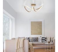 JUST LIGHT. GmbH Plafoniera LED Maria, dimmerabile, ottone JUST LIGHT. GmbH