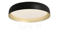 Just Light Osko Lampada da soffitto LED, nero/dorato - ø57 cm