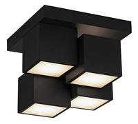 Just Light. Plafoniera LED - 30 x 25 cm - 4 luci - nero - plastica