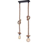 Just Light Rope lampada sospesa 2x15 W nero-marrone 15486-18