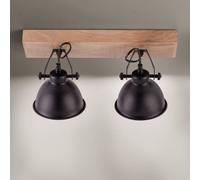 Faretto da Soffitto E14 2-flammig 44,5 CM Lungo Legno Metallo Plafoniera