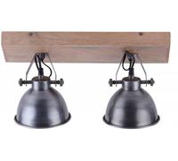 Just Light Samia lampada da soffitto 2x40 W legno-ferro 11982-77