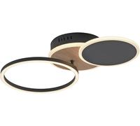 Just Light Sevent lampada da soffitto 1x25.5 W nero-legno 14116-78