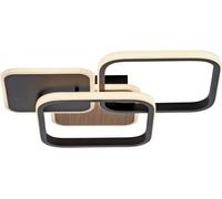 Just Light Sevent lampada da soffitto 1x36 W nero-legno 14117-78