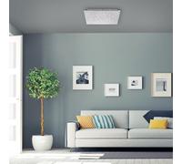 JUST LIGHT. Plafoniera LED Sparkle CCT dim acciaio 45x45cm JUST LIGHT.