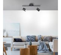 Just Light Tarik lampada da soffitto 2x5 W antracite 11942-13