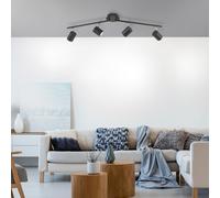 JUST LIGHT. Spot da soffitto Tarik LED GU10 4 luci antracite JUST LIGHT.