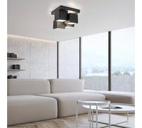 Just Light. Plafoniera LED - 30 x 25 cm - 4 luci - nero - plastica