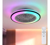 Just Light Ventilatore Da Soffitto 49 cm LED CCT RGB Con Telecomando Dimmer [EEK: Non valutato]