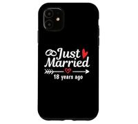 Just Married 18 Anni fa Coppia divertente anniversario di matrimonio Custodia per iPhone 11