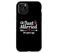 Just Married 34 Anni fa Coppia divertente anniversario di matrimonio Custodia per iPhone 11 Pro