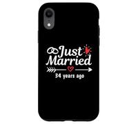 Just Married 34 Anni fa Coppia divertente anniversario di matrimonio Custodia per iPhone XR