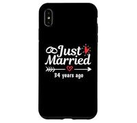 Just Married 34 Anni fa Coppia divertente anniversario di matrimonio Custodia per iPhone XS Max