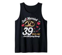 Just Married 39 Years Ago wedding Anniversary Squad party Canotta