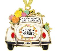 Just Married Decorazioni Regali di nozze per coppie Ornamento da appendere 2026 Idee regalo di nozze per la coppia appena sposata Mr e Mrs Just Married Bride To Be Bridal Shower Regali ricordo