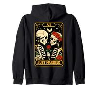 Just Married - Scheletro Gotico stregato per Festa di Halloween Felpa con Cappuccio