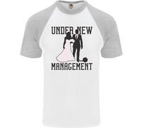 Just Married Sotto Nuovo Management Uomo S/S Baseball T-Shirt