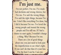 Just Me I Am Sarcastic Tin Sign For Living Room Office Decor 8 X 12 in