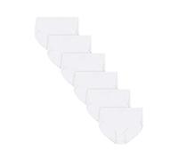 Just My Size JMS-Slip da Donna in Cotone, Confezione da 6 Mutande da Uomo, Bianco, XXL