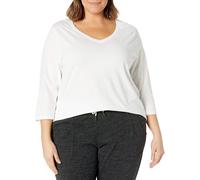 Just My Size Taglia Top V-Neck Flowy A Maniche 3/4 Per Donna Taglia Grande