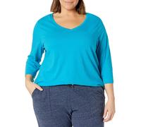 Just My Size Taglia Top V-Neck Flowy A Maniche 3/4 Per Donna Taglia Grande
