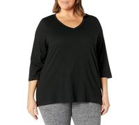 Just My Size Taglia Top V-Neck Flowy A Maniche 3/4 Per Donna Taglia Grande