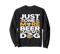 Just One More Beer And My Dog Lover Bere Felpa