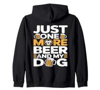 Just One More Beer And My Dog Lover Bere Felpa con Cappuccio