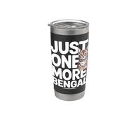 Just One More Bengala Funny Bengal Cat Saying Bicchiere termico in acciaio inox doppia parete
