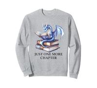 Just One More Chapter Book Dragon Reading Book Lover Bookish Felpa